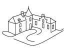 Gite de groupe entre Saumur et Angers : logo chateau sainte radegonde